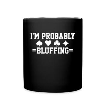 Poker Jeu de cartes Bluff - Mug uni - noir - Devant
