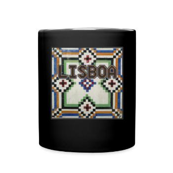 COOL LISBONNE LISBOA PORTUGAL TILES GIFT - Mug uni - noir - Devant