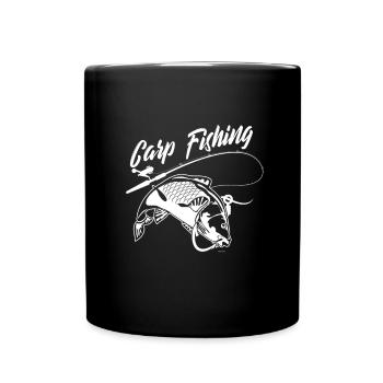 Carp fishing gift - Full Colour Mug - black - Front