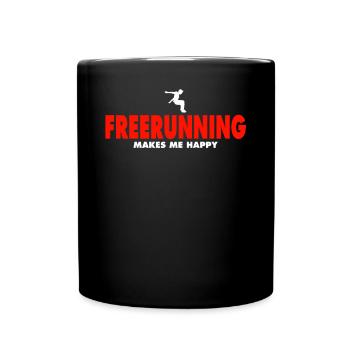 Freerunning Tshirt - Mug uni - noir - Devant