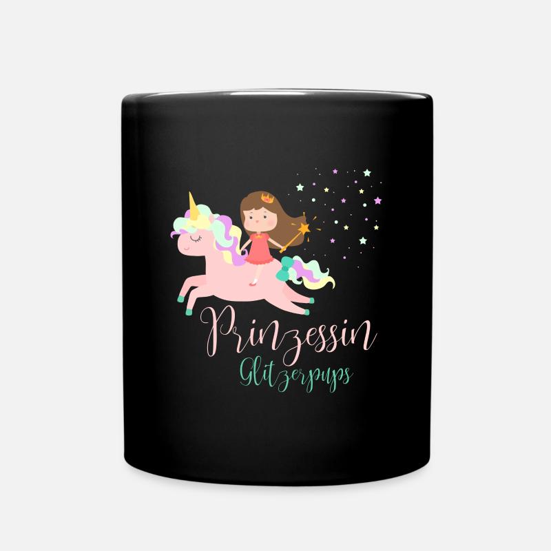 Prinzessin Glitzerpups Geschenk Tochter - Tasse einfarbig - Schwarz