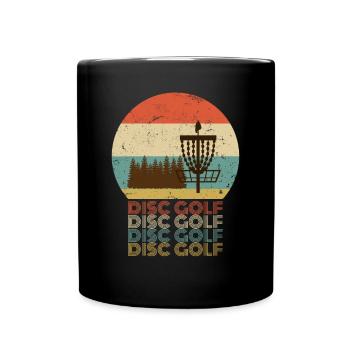 Discgolf Stupid Tree Disc Golf Vintage Golfer - Tasse einfarbig - Schwarz - Vorne