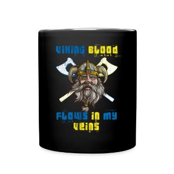 Viking Suédois Suédois cadeau de sang vikings - Mug uni - noir - Devant