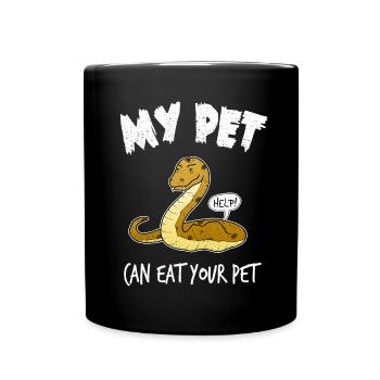 Cadeau drôle d'animal familier de python de serpent - Mug uni - noir - Devant