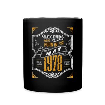Legenden wurden im Mai 1978 geboren - Tasse einfarbig - Schwarz - Vorne