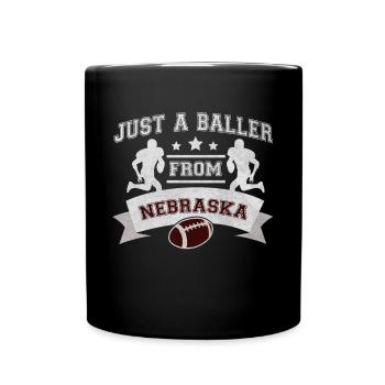 Juste un baller de Nebraska Football Player - Mug uni - noir - Devant