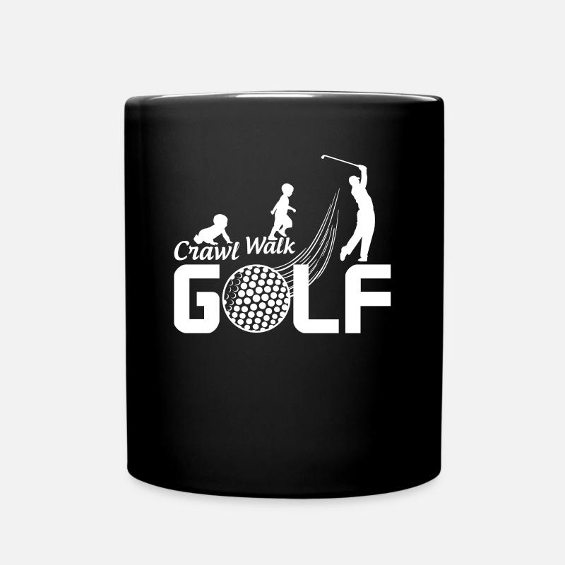 Crawl Walk Golf - Full Colour Mug - black