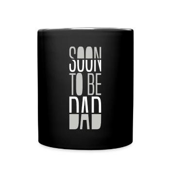 Bald ein Papa Geschenk Weihnachten Schwanger - Tasse einfarbig - Schwarz - Vorne