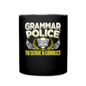 Linguistik Grammatik Deutsch Lehrer Geschenk - Tasse einfarbig - Schwarz - Vorne