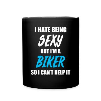 Biker Motorcyclist Motorcycle - Full Colour Mug - black - Front