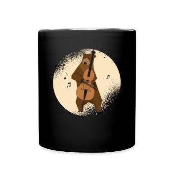 Cello Cellist Orchestra Musical Instrument - Full Colour Mug - black - Front