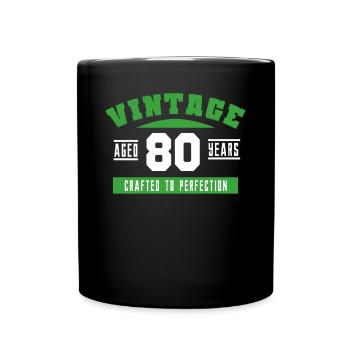 80e anniversaire 80 ans drôle - Mug uni - noir - Devant