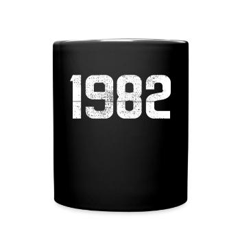 1982 Vintage - Tasse einfarbig - Schwarz - Vorne