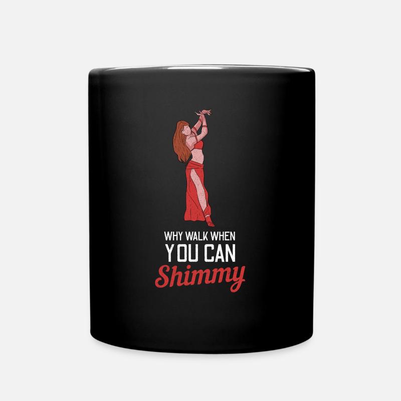 Bauchtanz Shimmy - Tasse einfarbig - Schwarz
