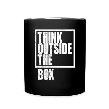 Think Outside The Box / Design Thinking - Full Colour Mug - black - Front