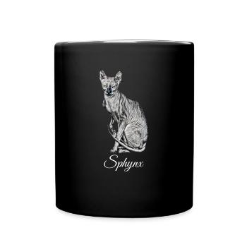 Sphynx Cat - Full Colour Mug - black - Front
