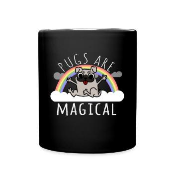 Pugs Are Magical - Full Colour Mug - black - Front