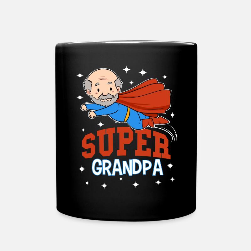 Super Opa Superheld Großvater Opi Held Geschenk - Tasse einfarbig - Schwarz
