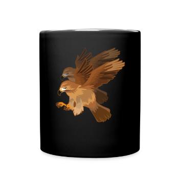 Majestic eagle bird of prey falcon vulture gift - Full Colour Mug - black - Front