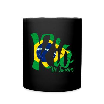 Rio De Janeiro, Brasilien - Tasse einfarbig - Schwarz - Vorne