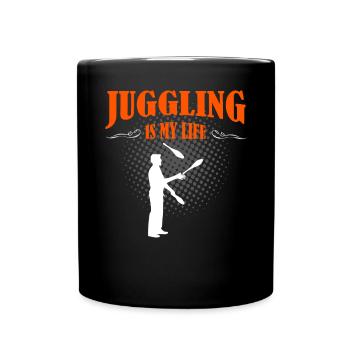 Juggling Is My Life - Full Colour Mug - black - Front