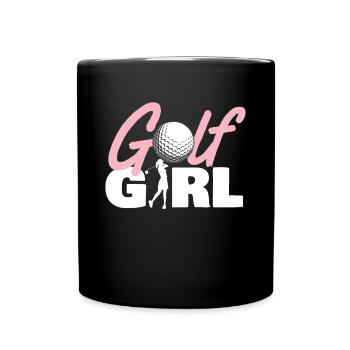 Golf Girl - Golf - Tasse einfarbig - Schwarz - Vorne