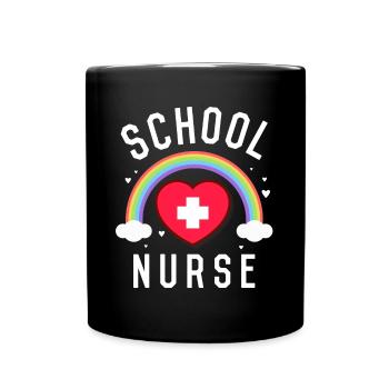 InfirmiĂ¨re scolaire - Mug uni - noir - Devant