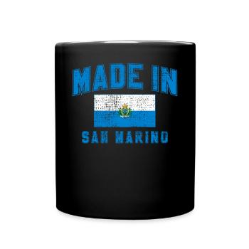 Made in San Marino - Tasse einfarbig - Schwarz - Vorne
