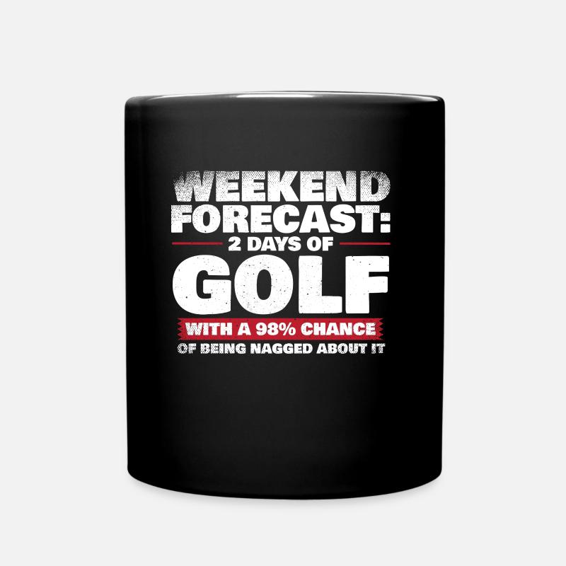2 Tage Golf - Tasse einfarbig - Schwarz