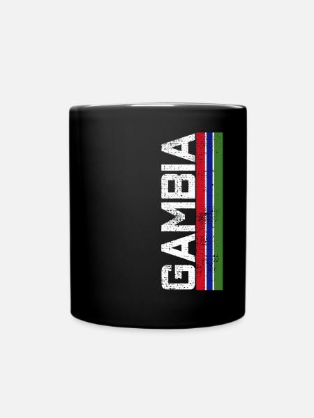 Vintage Gambia - Tasse einfarbig - Schwarz