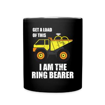 Cadeau de témoin anneau - Mug uni - noir - Devant