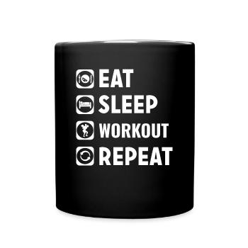 Bodybuilder - Tasse einfarbig - Schwarz - Vorne