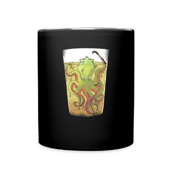 Kraken In A Beer Glass - Full Colour Mug - black - Front