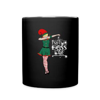 I'm the Boss Elf - Full Colour Mug - black - Front