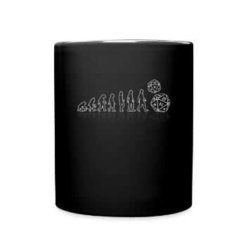RPG Evolution Gaming Geschenkidee für Tabletop - Tasse einfarbig - Schwarz - Vorne