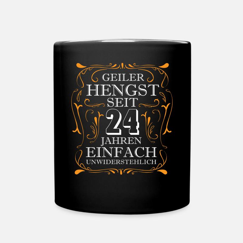 stallion for 24 years - funny gift - Full Colour Mug - black