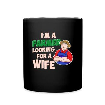 Farmer est à la recherche d'une idée cadeau t-shirt femme - Mug uni - noir - Devant