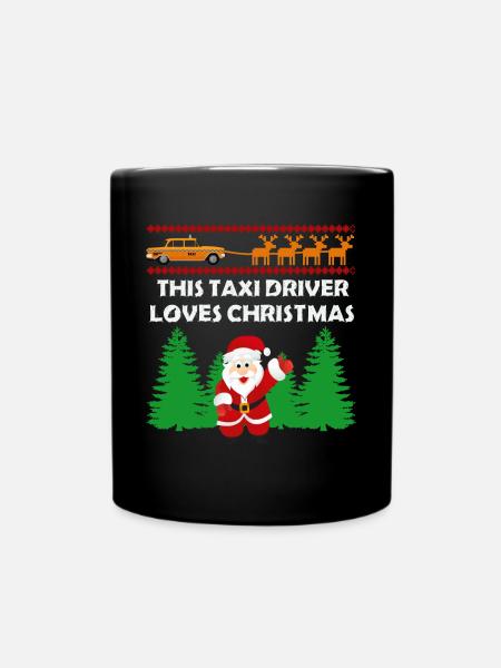 Taxifahrer Taxi Fahrer Weihnachten Geschenk - Tasse einfarbig - Schwarz