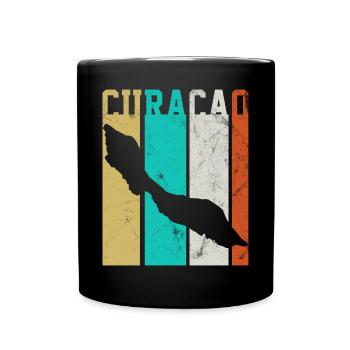 CURACAO LANDKARTE RETRO - Tasse einfarbig - Schwarz - Vorne