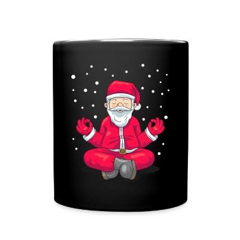 Cadeau de yoga Yogi pour la méditation du père Noël - Mug uni - noir - Devant