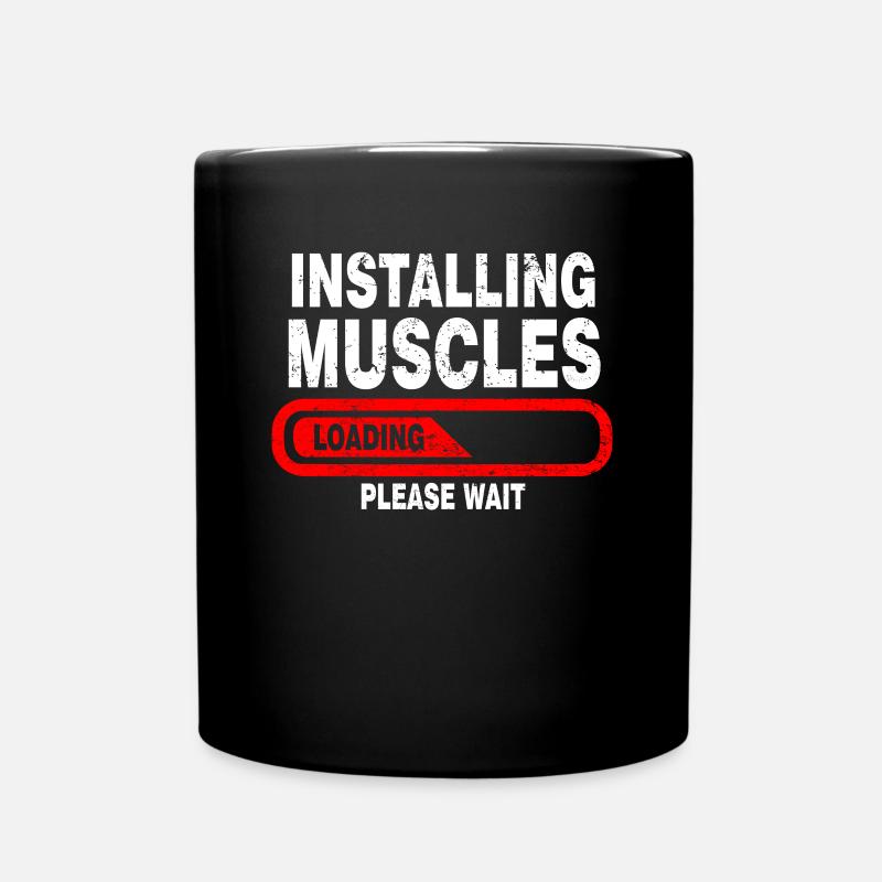 Muskeln - Tasse einfarbig - Schwarz