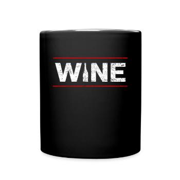 Wine - Full Colour Mug - black - Front