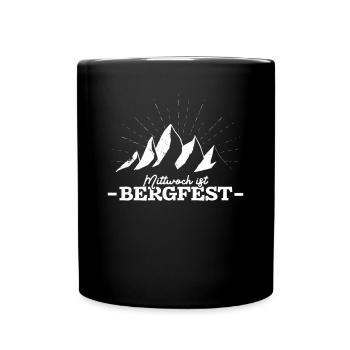Le bureau de travail du mercredi au Bergfest célèbre un cadeau - Mug uni - noir - Devant