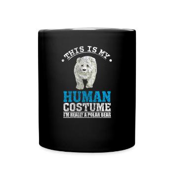 Ours polaire hiver neige froid pôle nord arctique - Mug uni - noir - Devant