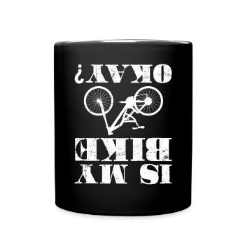 Bike Cyclist Bicycle Bike Accident Funny Gift - Full Colour Mug - black - Front
