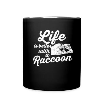 racoon - Full Colour Mug - black - Front