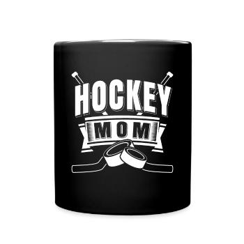 Eishockey Mama Spieler Eis Geschenkidee Geschenk - Tasse einfarbig - Schwarz - Vorne