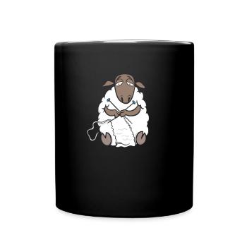 Stricken - Tasse einfarbig - Schwarz - Vorne