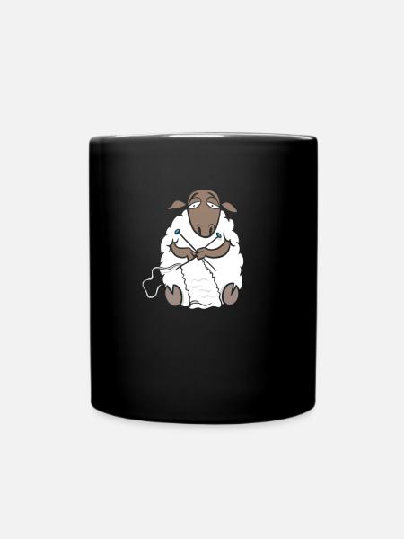 Stricken - Tasse einfarbig - Schwarz