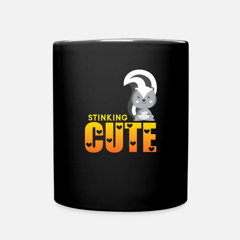 Stinktier - Tasse einfarbig - Schwarz